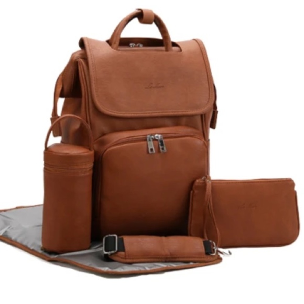 La Mare Leather Diaper Bag